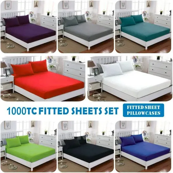 1000 Thread count Ultra Soft 100% microfiber 3 Piece Bed Sheet Set