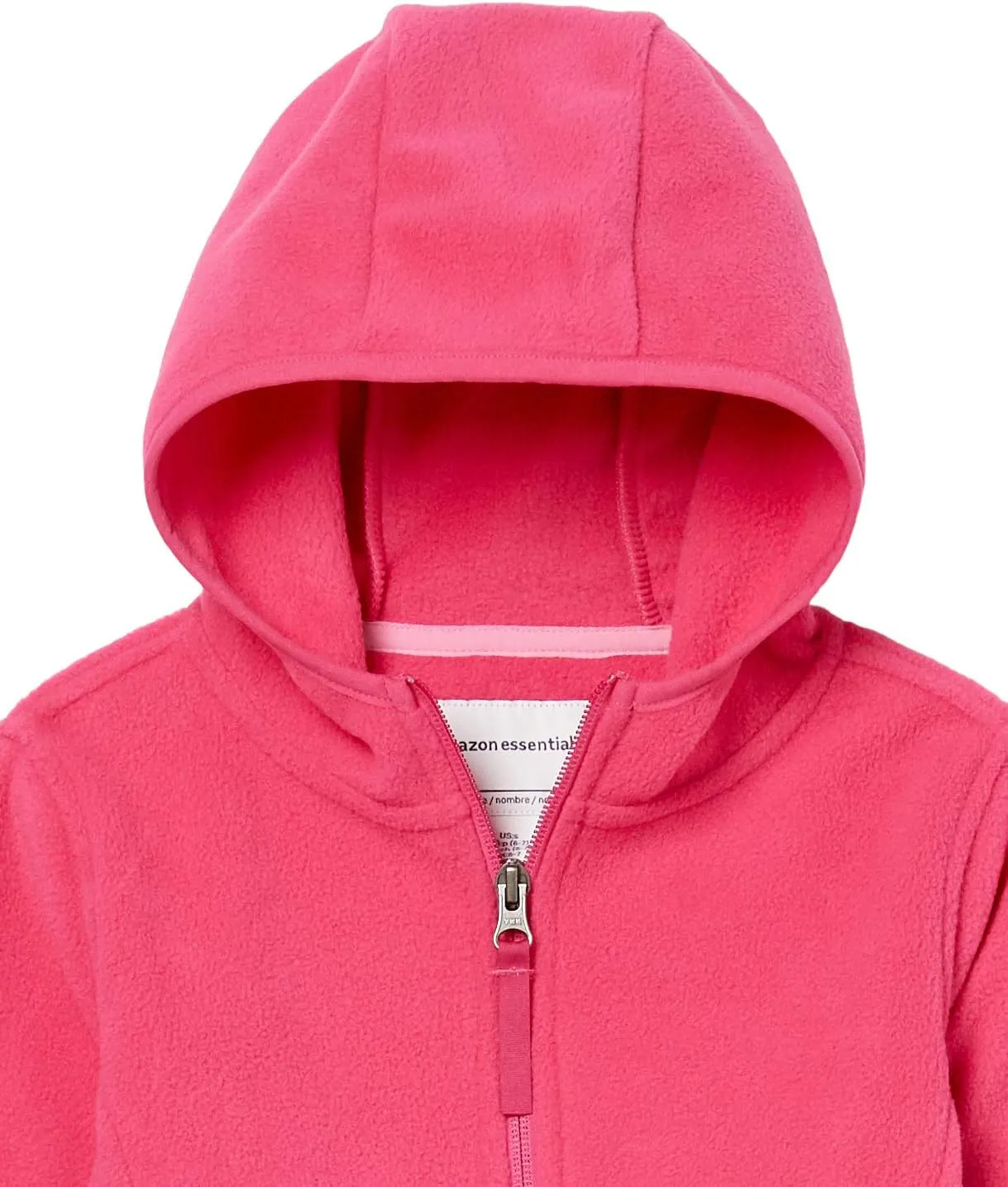 Amazon Essentials Girls and Toddlers' Polar Fleece Full-Zip Hooded Lightweight Jacket