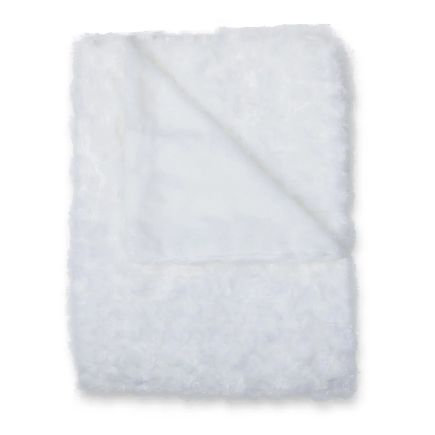 Baby Moo Swirl Fur Luxurious Blanket - White