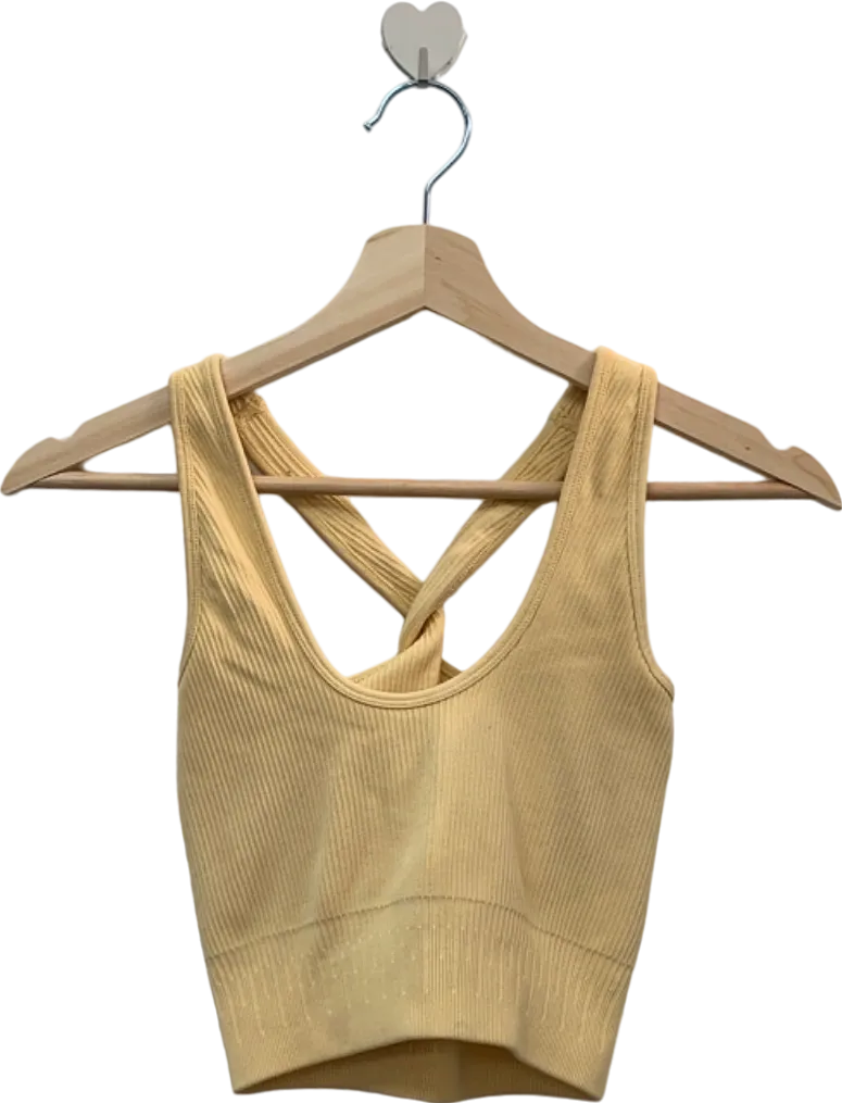Bo Tee Yellow Ribbed Crop Top XS