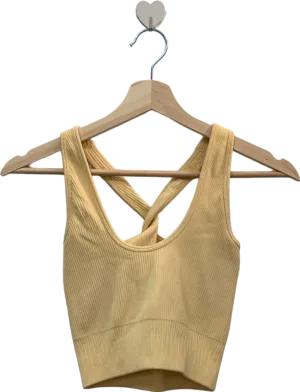 Bo Tee Yellow Ribbed Crop Top XS