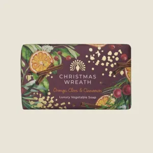 Christmas Tidings Christmas Wreath Soap (Cinnamon and Orange)