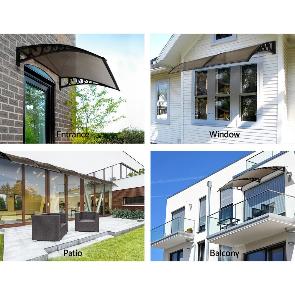 Durable Polycarbonate Door & Window Awning 1x3m - Instahut