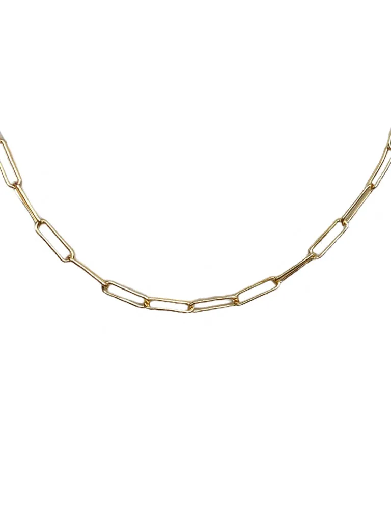 Eden Gold Paperclip Chain Necklace