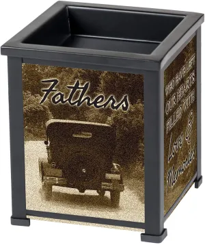 Fathers Never Gone In Memory Black Metal Electrical Wax Tart and Oil Glass Warmer