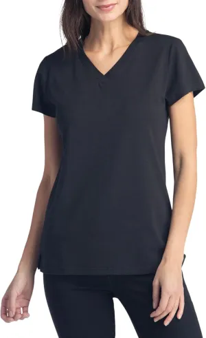 Fishers Finery Women's Ecofabric Short Sleeve Classic Fit V Neck Tee