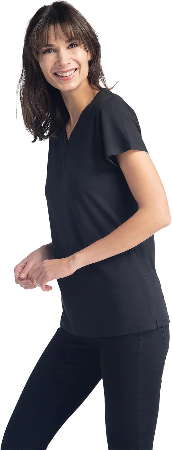 Fishers Finery Women's Ecofabric Short Sleeve Classic Fit V Neck Tee