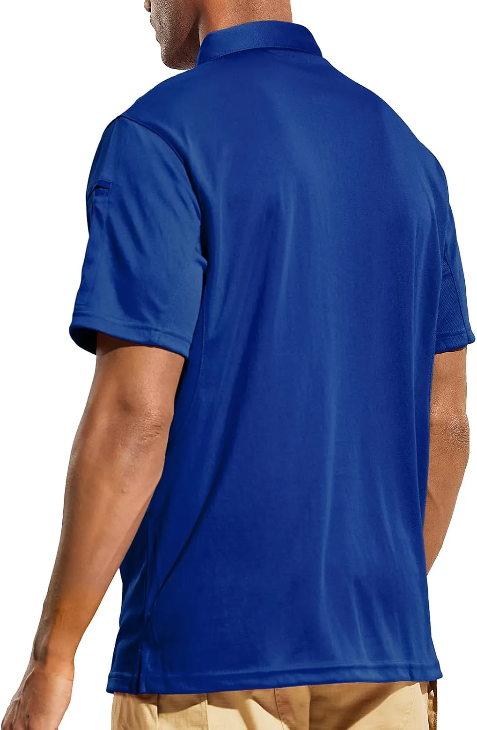 Haimont Men's Performance Dry Fit Polo Shirt Short and Long Sleeve Golf Collared T-Shirts for Tactical Outdoor Hiking