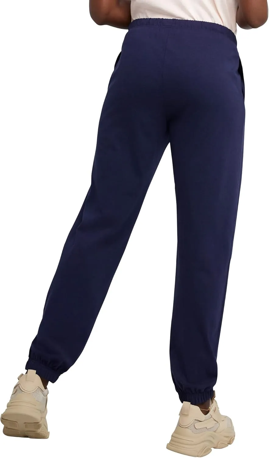 Hanes Women's Essential Jogger Pants, Drawstring Sweatpants For Women, 100% Cotton Jersey, 29