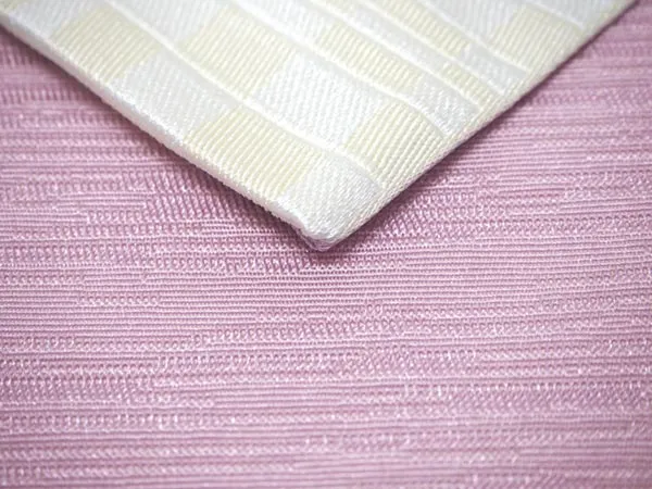 Men's belt ( white&cream / checkerboard ) Tie it when you wear a yukata or kimono