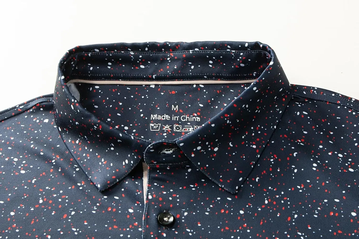 Mens Golf Shirts Quick Dry Moisture Wicking Casual Short Sleeve Performance Athletic Print Collared Stylish Men Polo Shirt