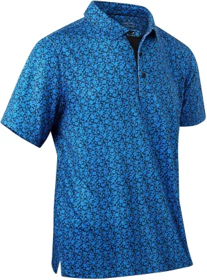 Mens Golf Shirts Quick Dry Moisture Wicking Casual Short Sleeve Performance Athletic Print Collared Stylish Men Polo Shirt