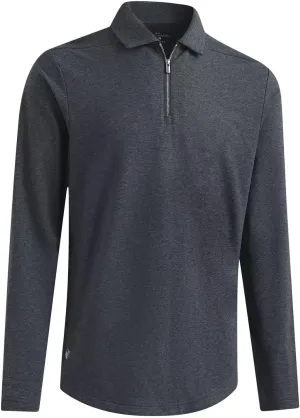 Mens Quarter Zip Polo Shirt Long and Short Sleeve Collared Shirts Moisture Wicking Performance Golf Polo Shirts