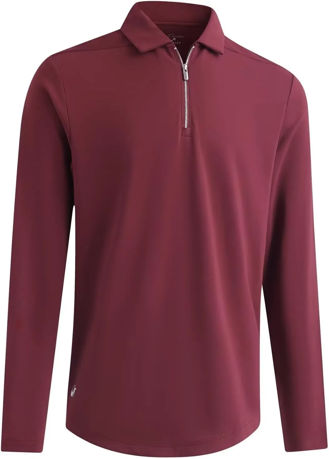 Mens Quarter Zip Polo Shirt Long and Short Sleeve Collared Shirts Moisture Wicking Performance Golf Polo Shirts