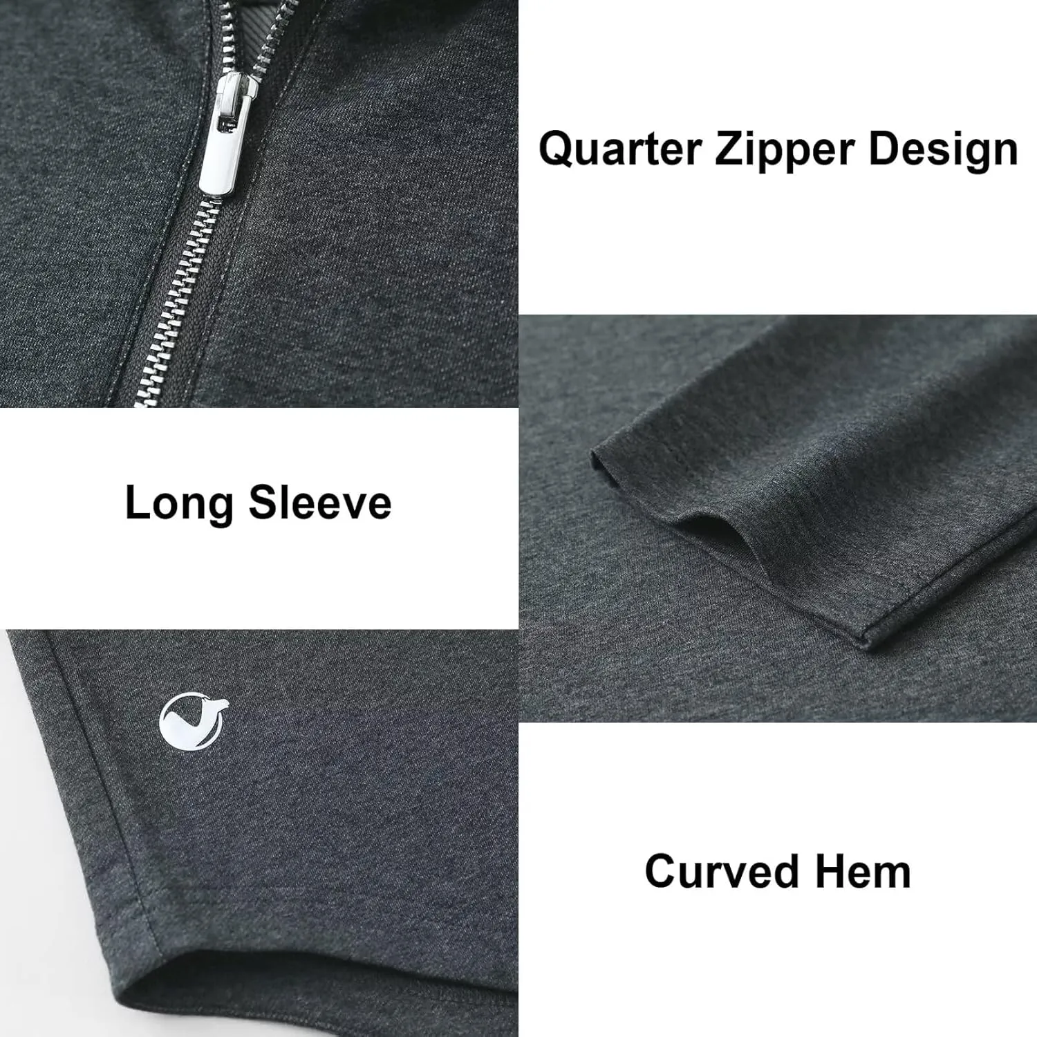 Mens Quarter Zip Polo Shirt Long and Short Sleeve Collared Shirts Moisture Wicking Performance Golf Polo Shirts