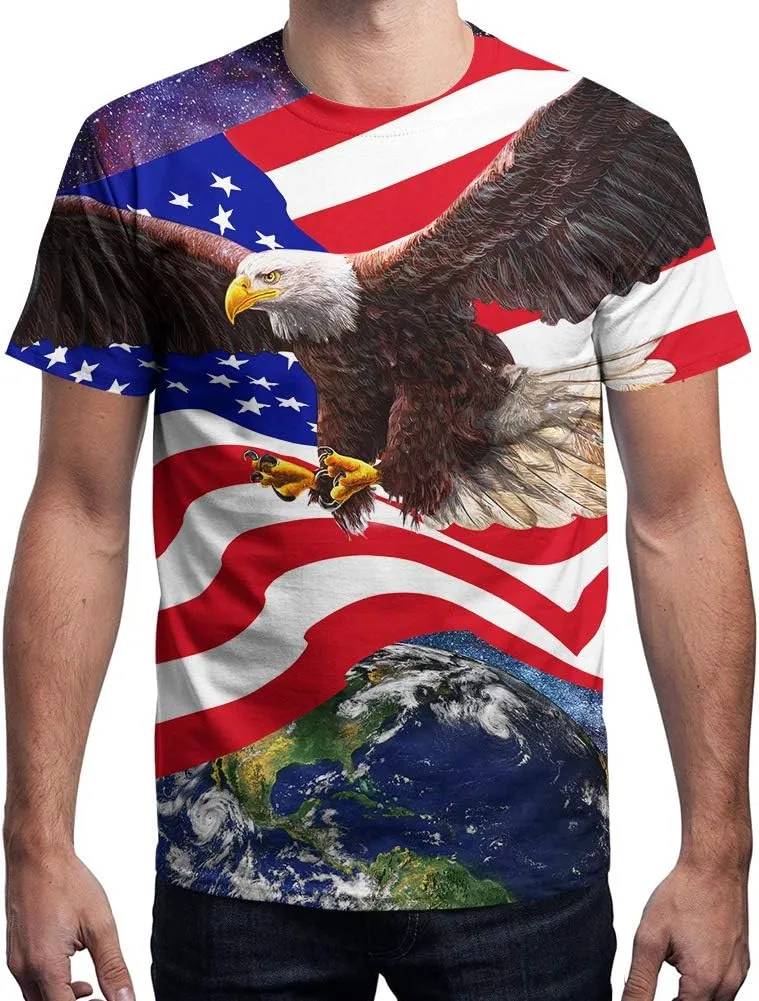 Neemanndy 3D Graphic Colorful T-Shirts Short Sleeve Crew Neck Print Tee for Men Women and Youngs
