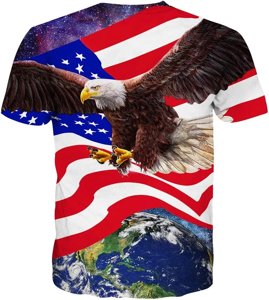 Neemanndy 3D Graphic Colorful T-Shirts Short Sleeve Crew Neck Print Tee for Men Women and Youngs