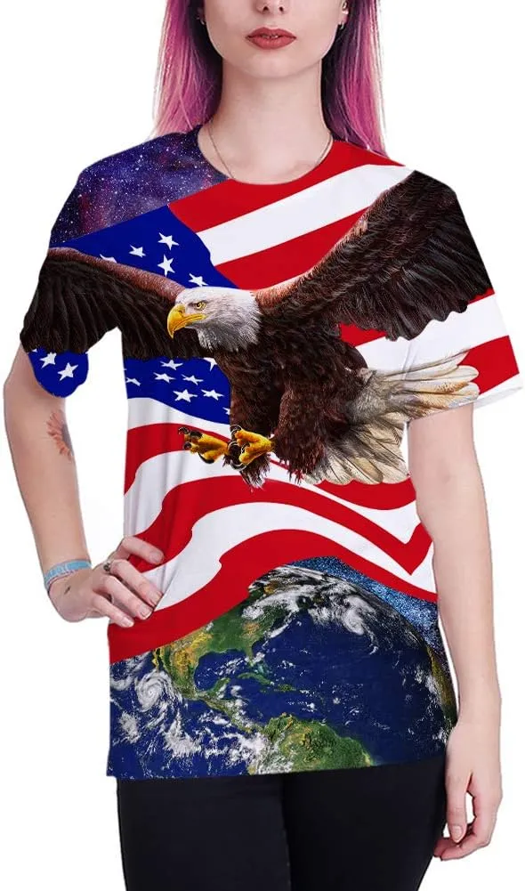 Neemanndy 3D Graphic Colorful T-Shirts Short Sleeve Crew Neck Print Tee for Men Women and Youngs