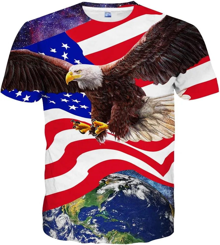 Neemanndy 3D Graphic Colorful T-Shirts Short Sleeve Crew Neck Print Tee for Men Women and Youngs