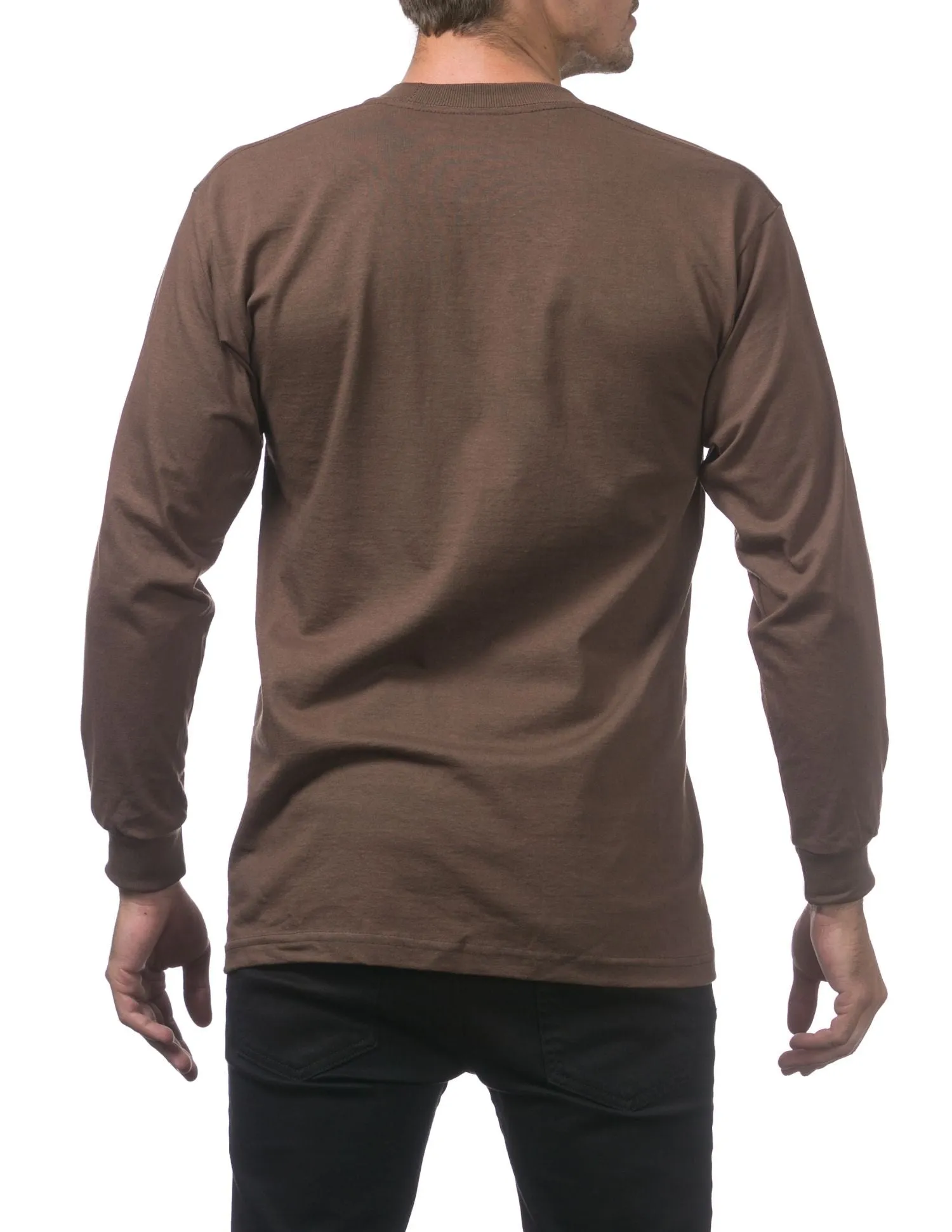Pro Club Men's Heavyweight Cotton Long Sleeve Crew Neck T-Shirt