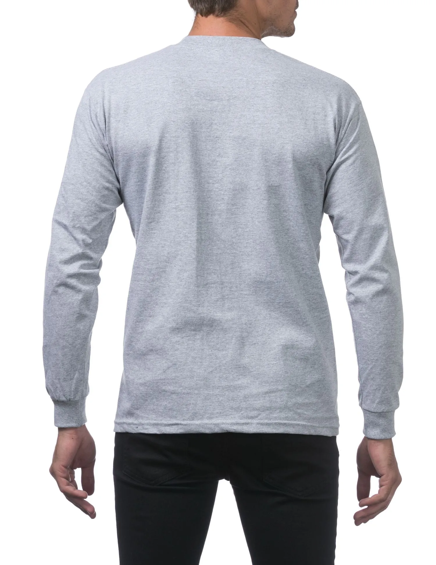 Pro Club Men's Heavyweight Cotton Long Sleeve Crew Neck T-Shirt
