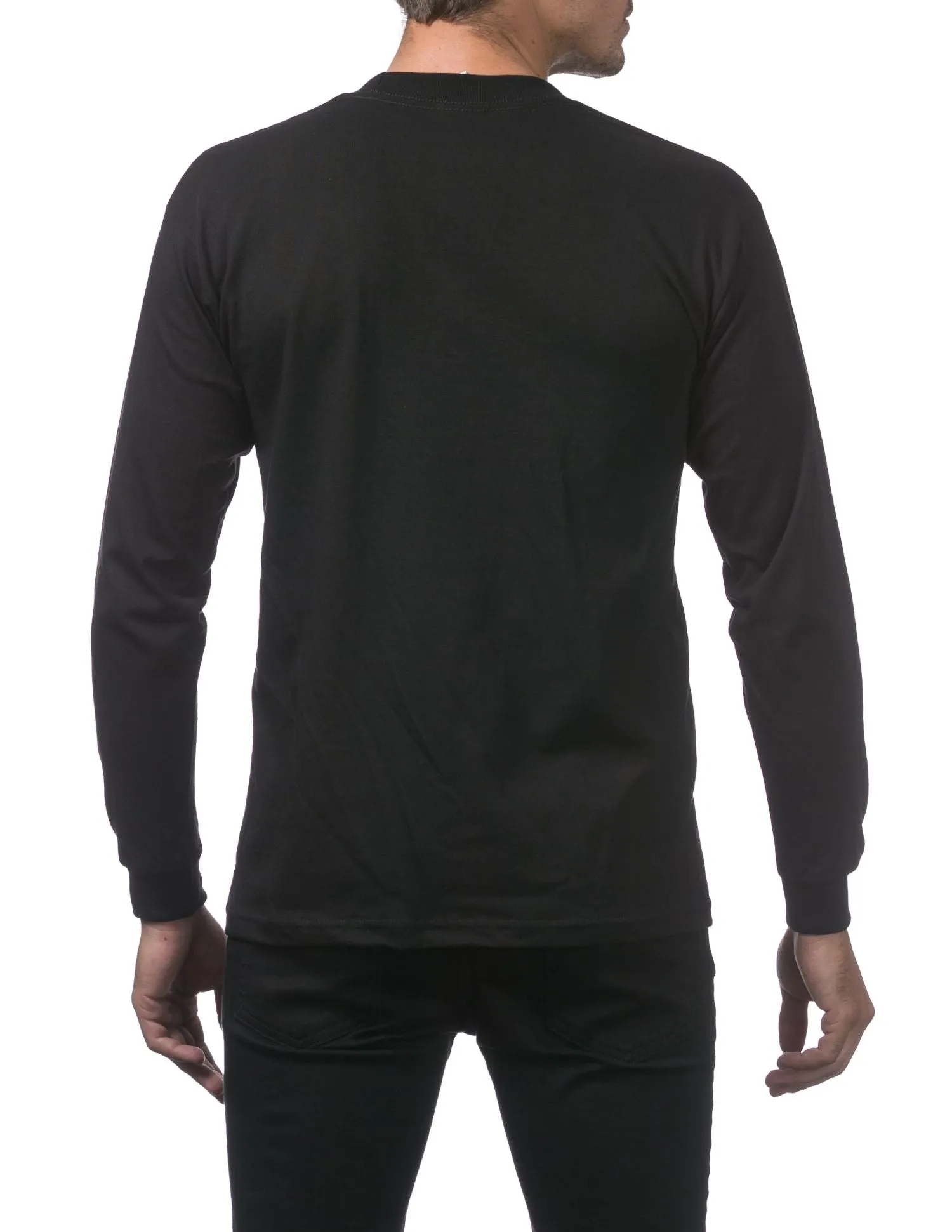 Pro Club Men's Heavyweight Cotton Long Sleeve Crew Neck T-Shirt