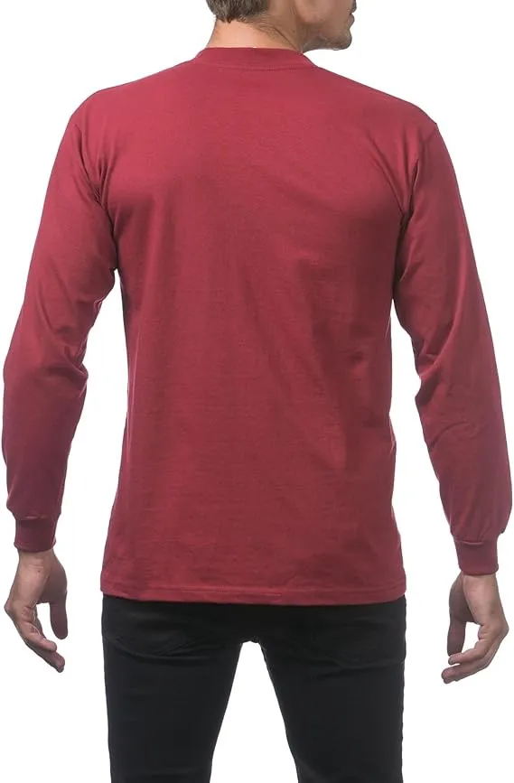 Pro Club Men's Heavyweight Cotton Long Sleeve Crew Neck T-Shirt
