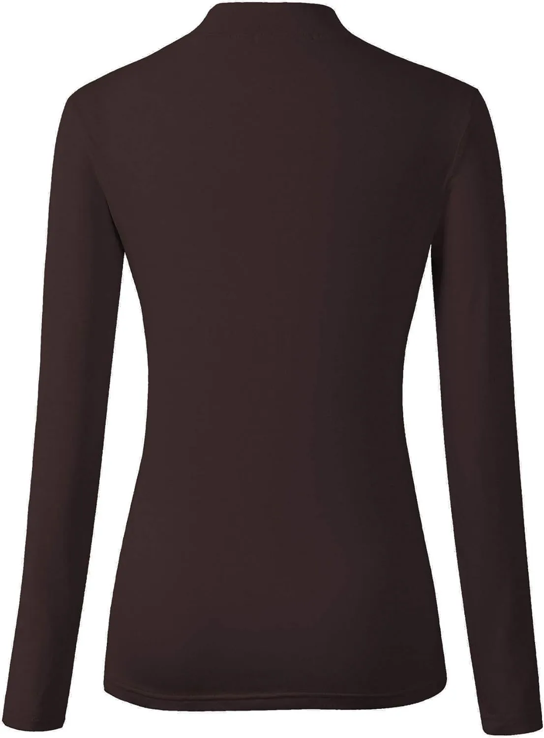 Women's Long Sleeve Slim Fit Turtleneck Basic Layering T-Shirt